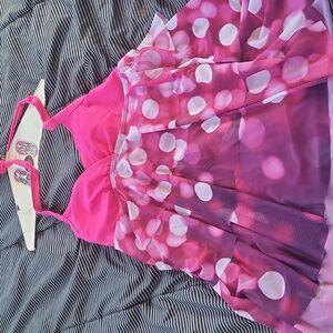 Source Unknown Pink and Purple Backless Dress